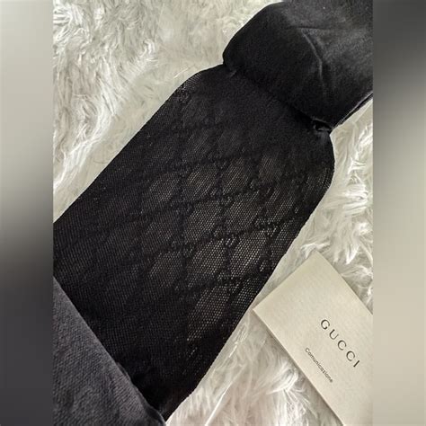 gucci supremelis logo tights - black|Gucci socks customer service.